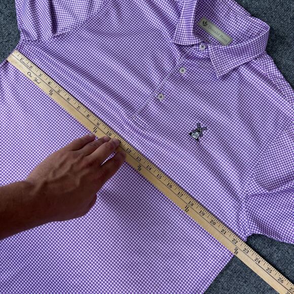 Donald Ross Polo Shirt Size Medium Purple w/Club LOGO Windmill - Picture 5 of 9